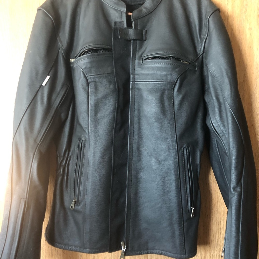 Ladies leather riding jacket